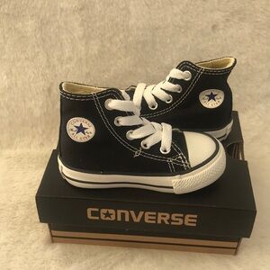 Converse All Star CT Infants Baby Toddlers Canvas Black Size 4